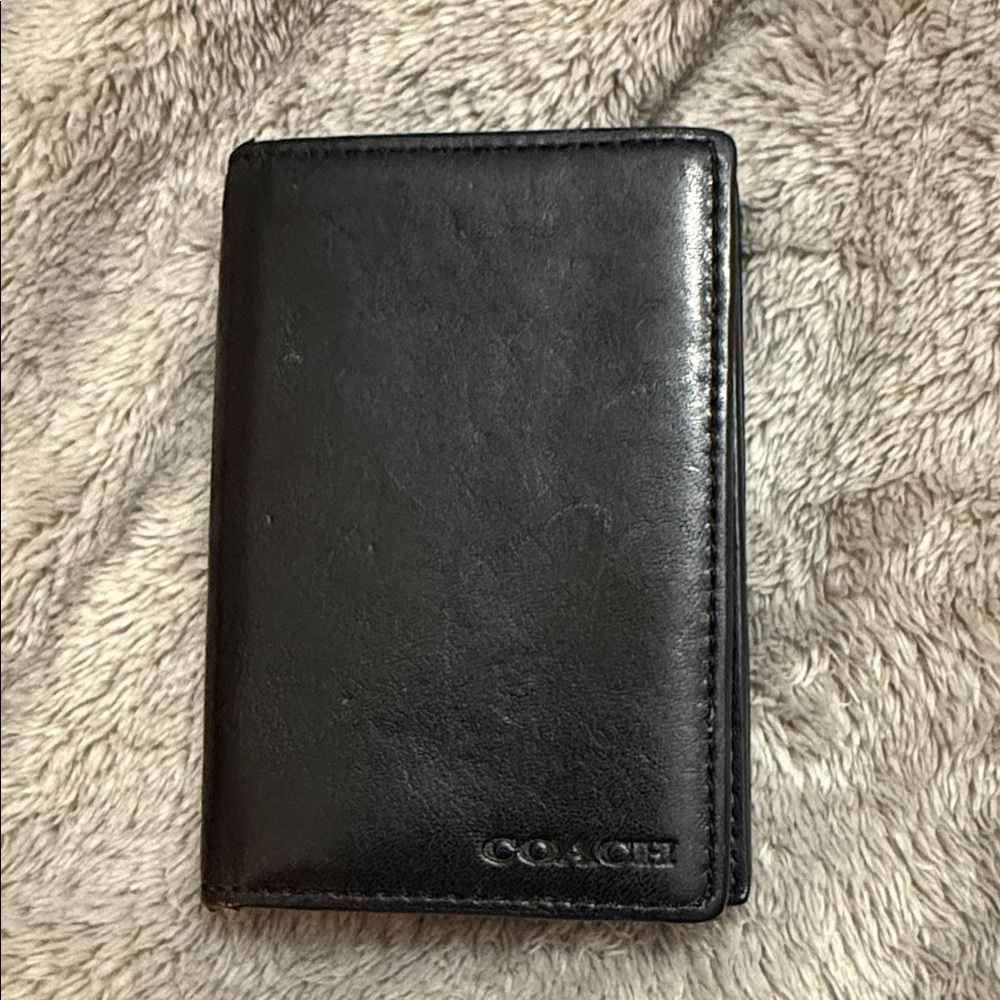 Coach Black Leather Card Holder